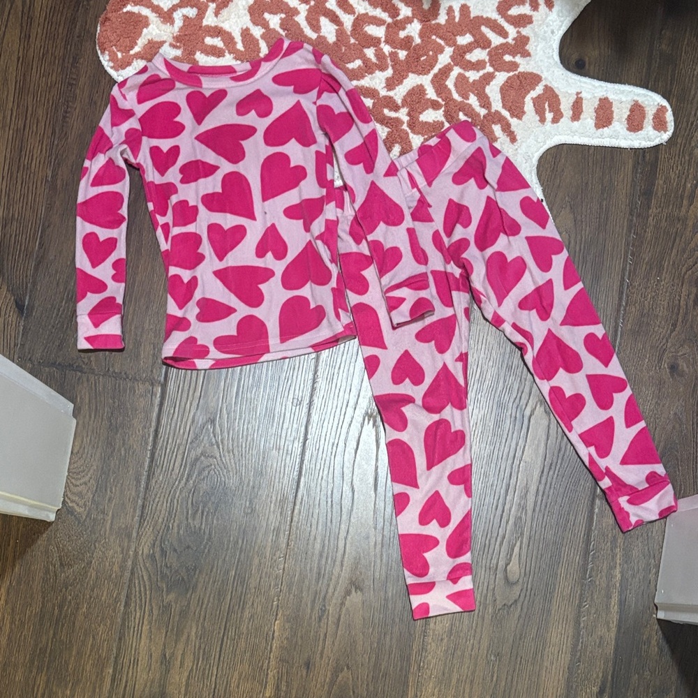 Cat & Jack Pink Heart Kids Pajamas